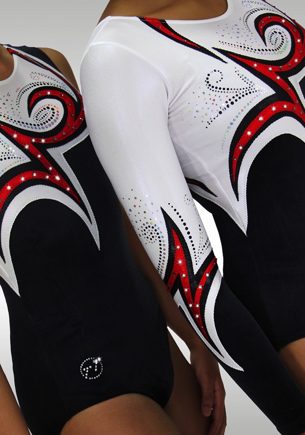 Turnpakje V752 zwart/ rood